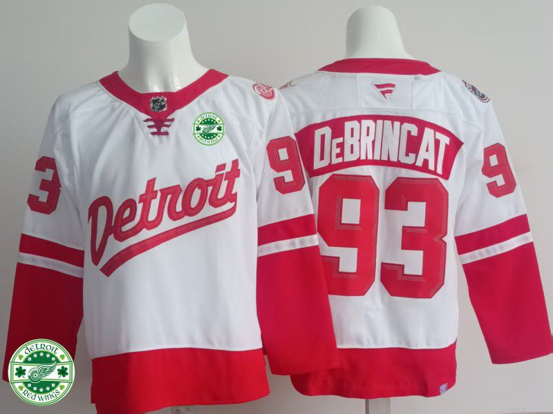 Men Detroit Red Wings #93 Debrincat White 2025 Fanatics Home Premium NHL Jersey style 4->detroit red wings->NHL Jersey